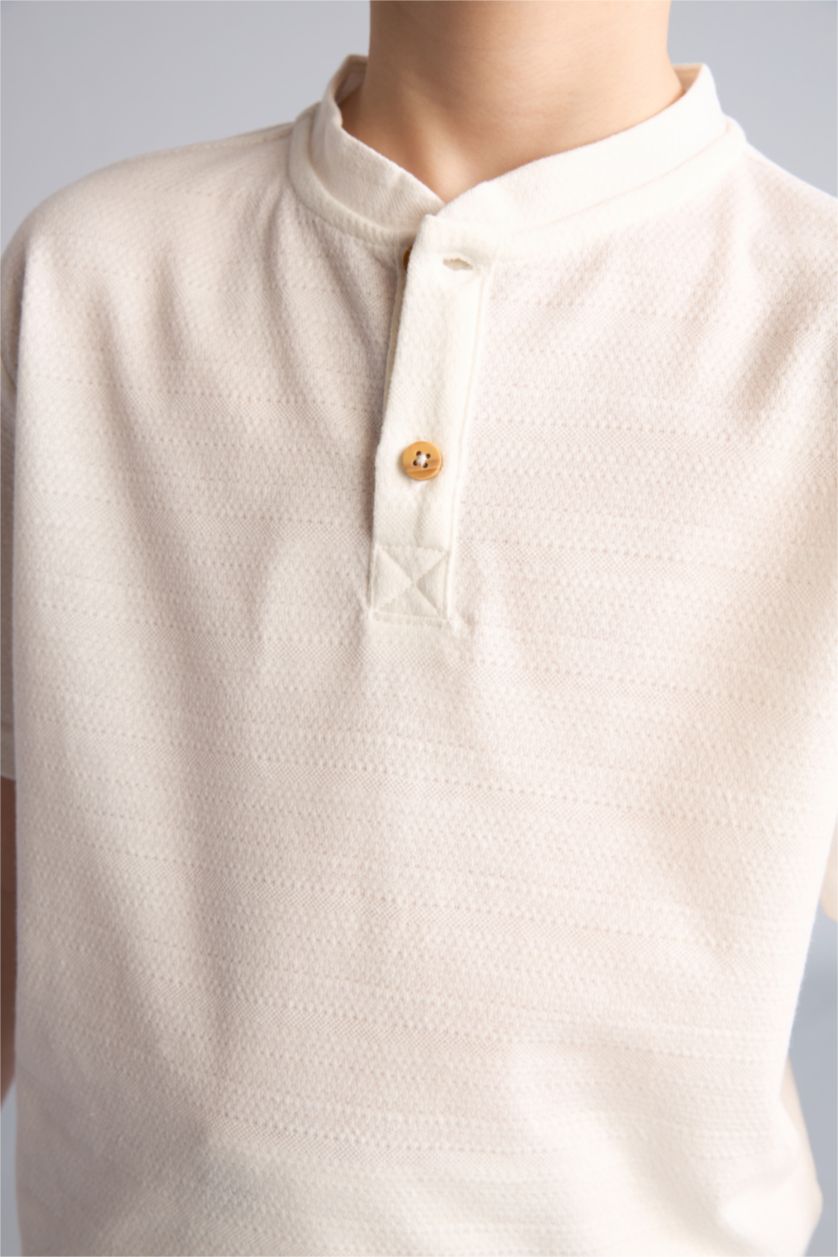 أولادي بيج فاتح تيشيرت اولادي نص كم قصة عادية بياقة عالية