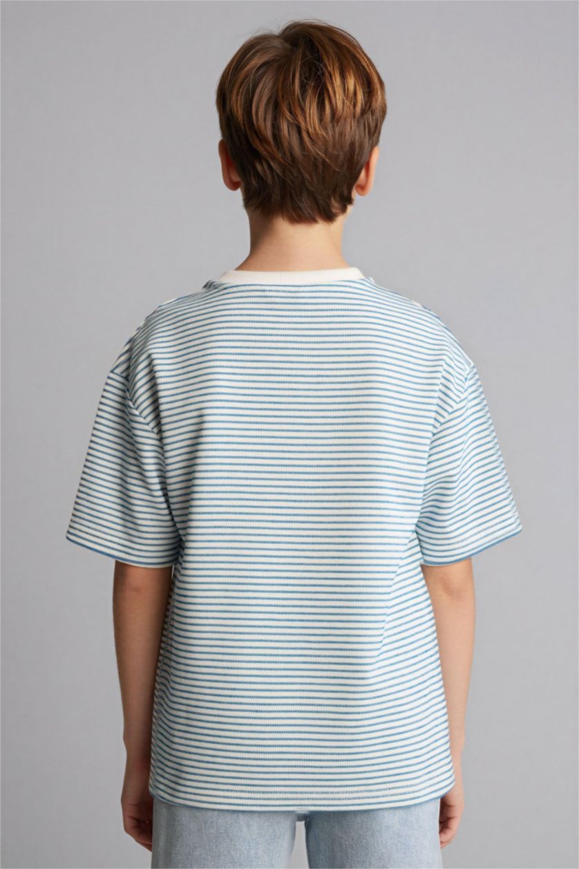 Erkek Çocuk - Genç Erkek Ekru Oversıze Tişört 