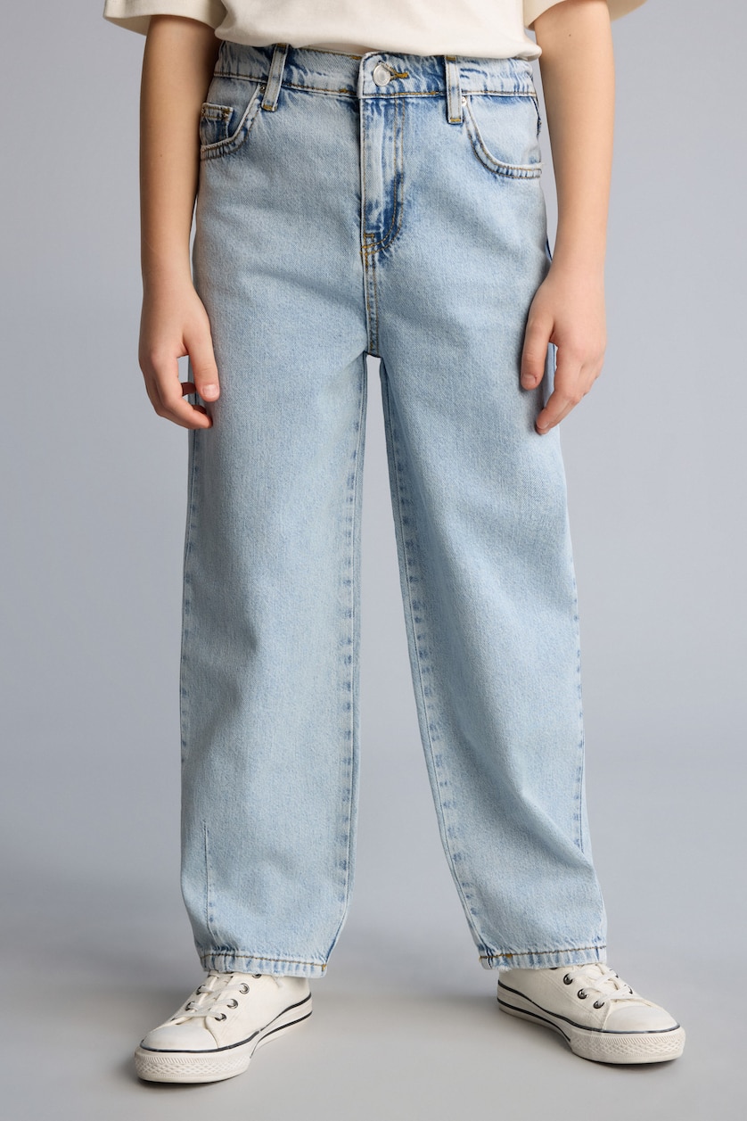 BOYS & TEENS Light Blue Boy Balloon Fit Cotton Trousers