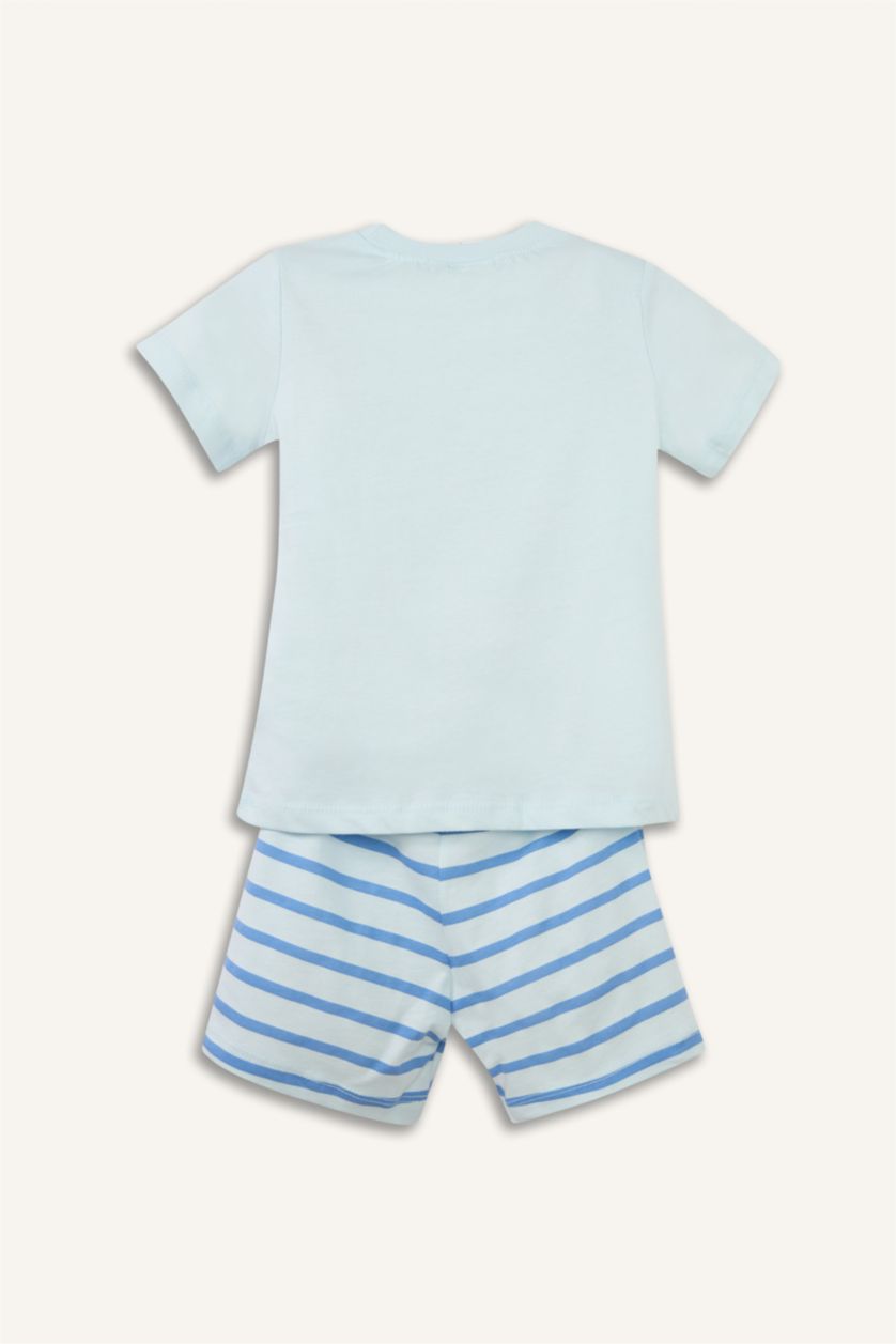 Erkek Bebek Açık Mavi Snoopy 2'li Pijama Takımı
