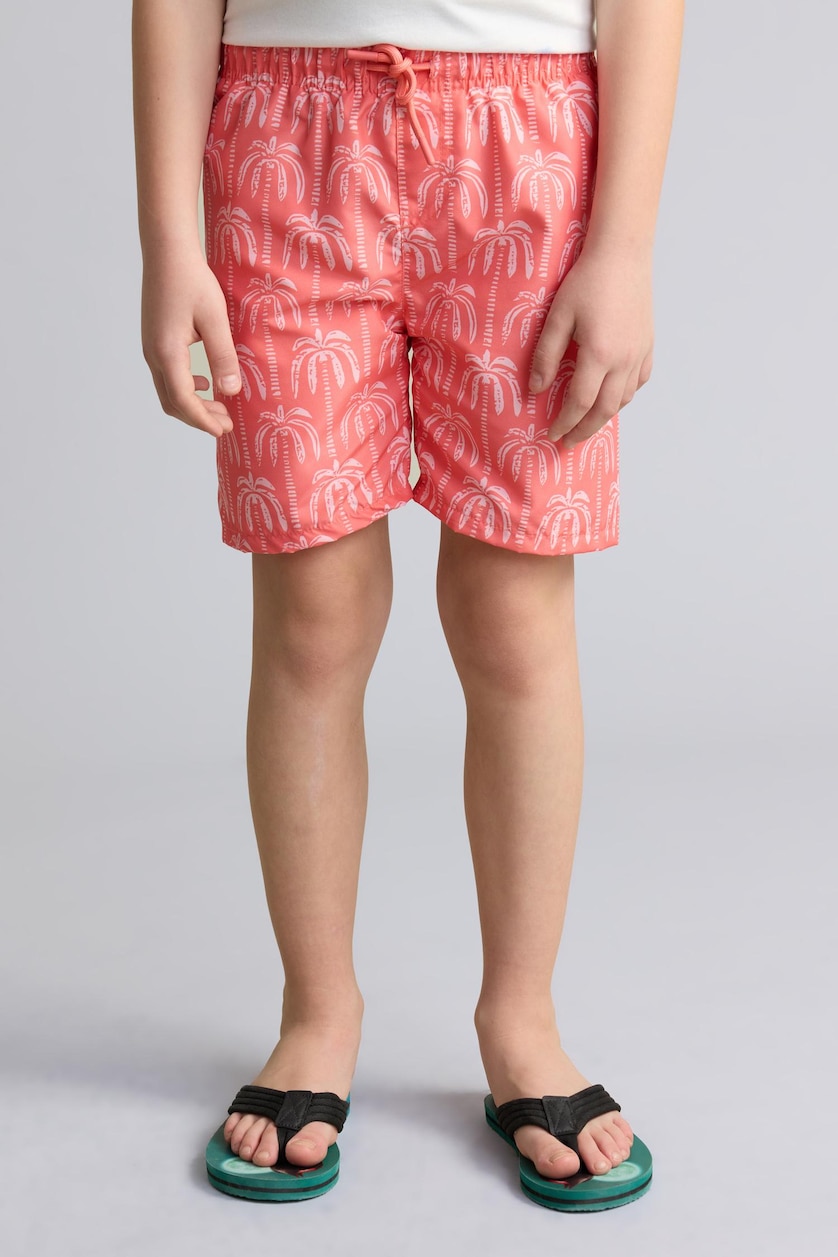 GARÇONS Rouge Short de bain imprimé pour garçon