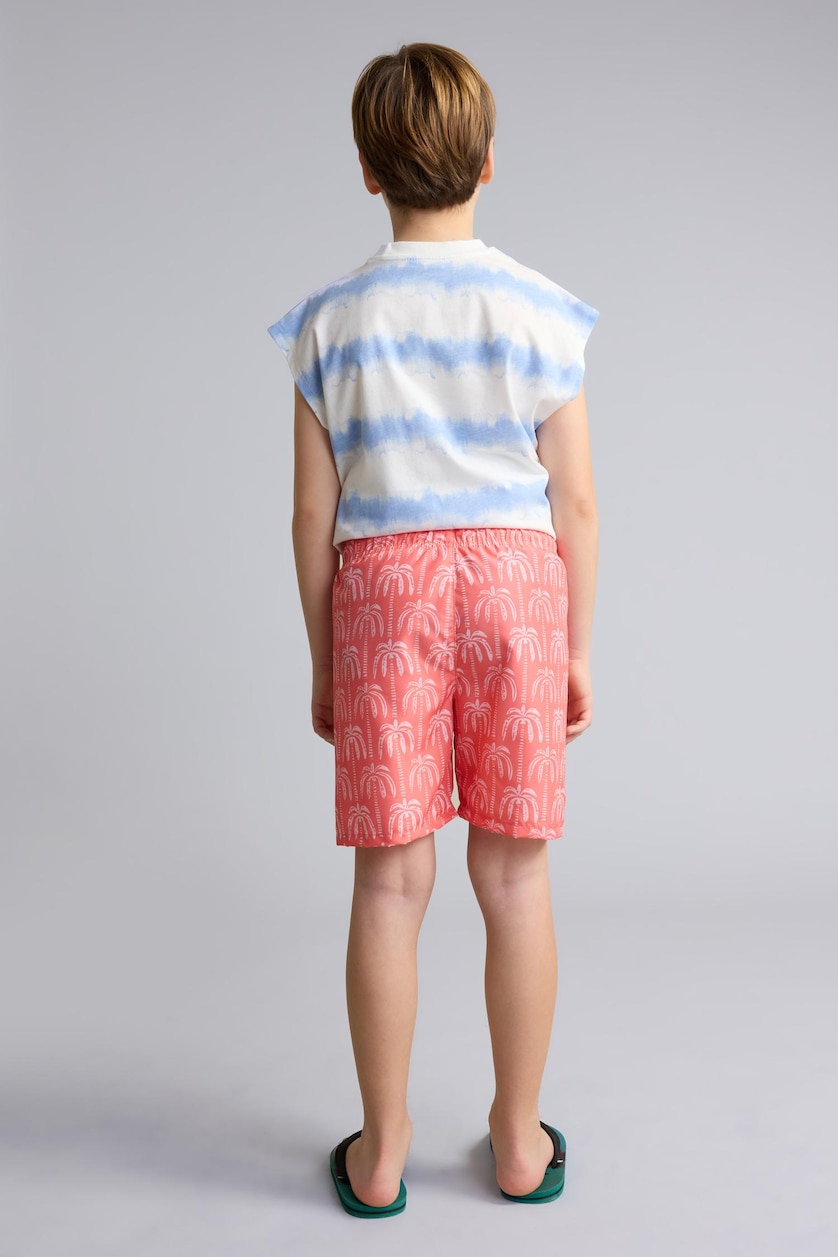 GARÇONS Rouge Short de bain imprimé pour garçon