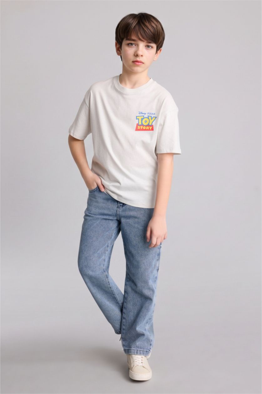 Boys & Teens Light Grey تيشيرت ولادي اوفر سايز بياخة مستديرة من توي ستوري