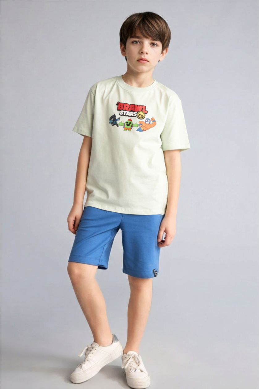 Erkek Çocuk - Genç Erkek Mint Brawl Stars Oversize Kısa kollu Tişört Erkek Çocuk