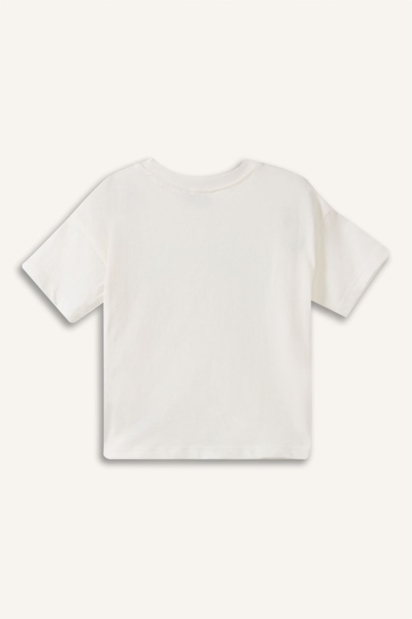 Erkek Bebek Kırık Beyaz Oversize Tişört Erkek Bebek
