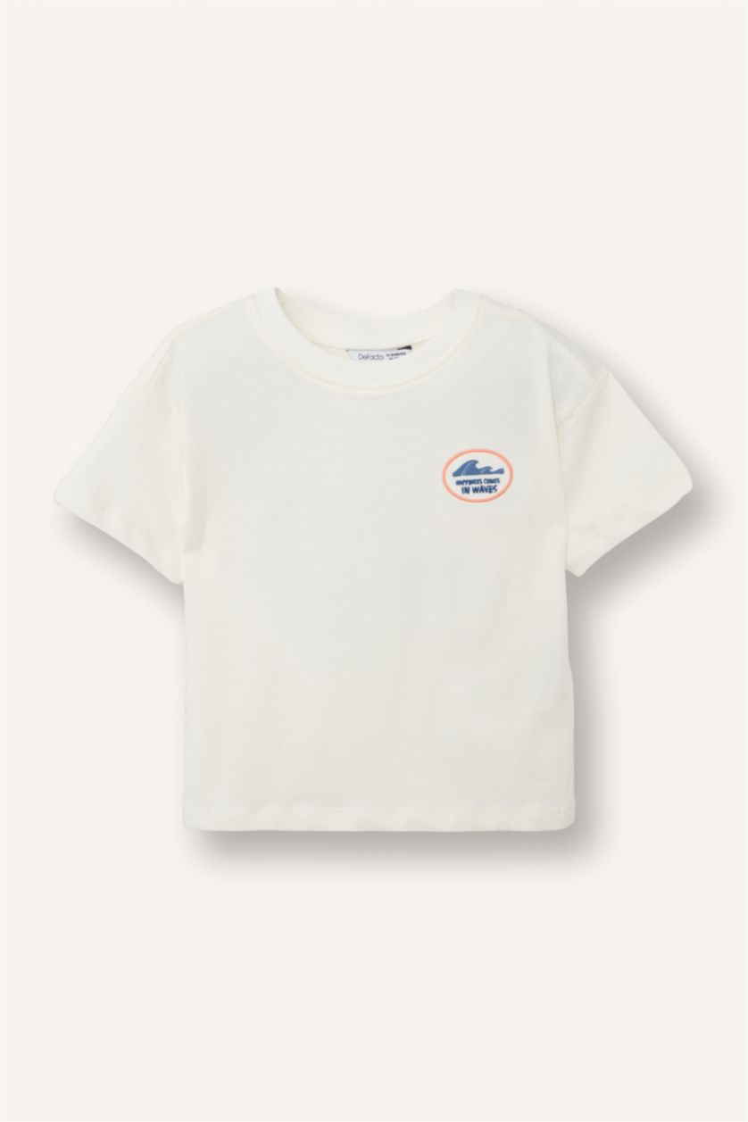 BABY BOY White Baby Boy Oversize Fit Short Sleeve T-Shirt