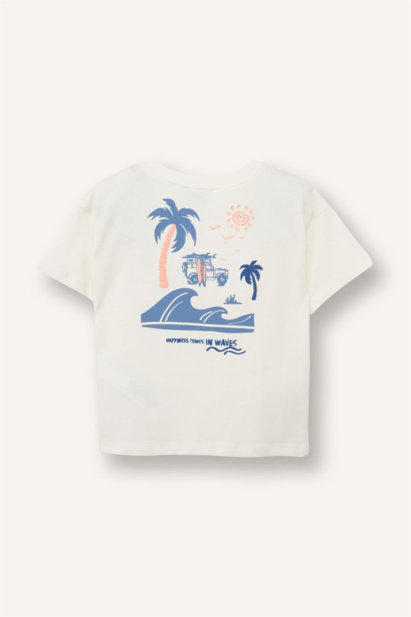 BABY BOY White Baby Boy Oversize Fit Short Sleeve T-Shirt