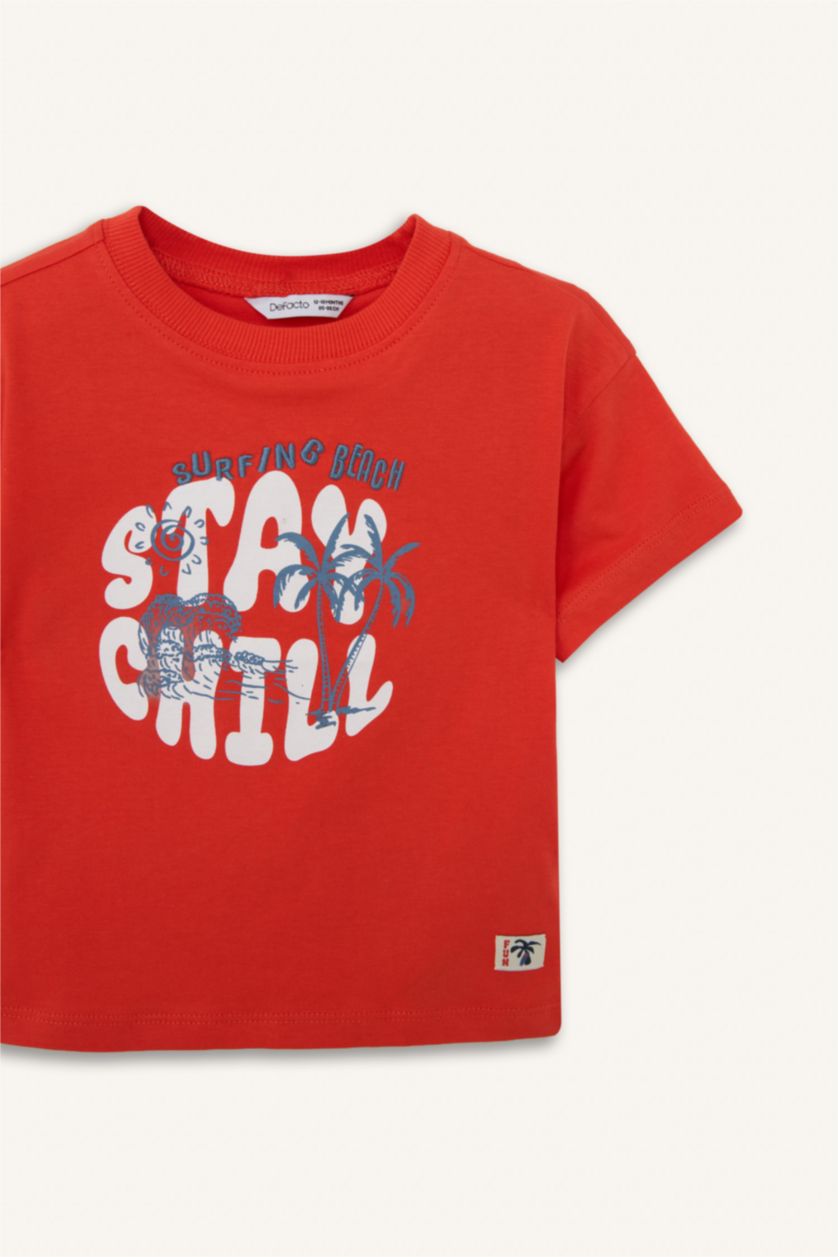 BABY BOY Orange Oversize Fit Short Sleeve T-Shirt