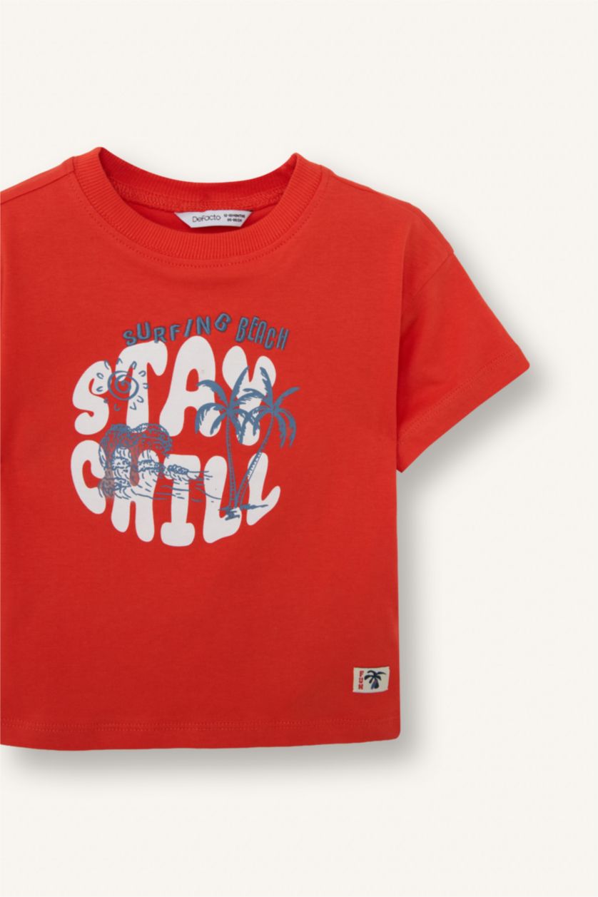 BABY BOY Orange Baby Boy Oversize Fit Short Sleeve T-Shirt