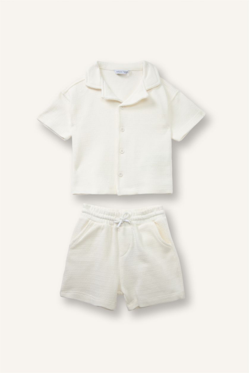 Erkek Bebek Ekru 2'Li Takım Erkek Bebek