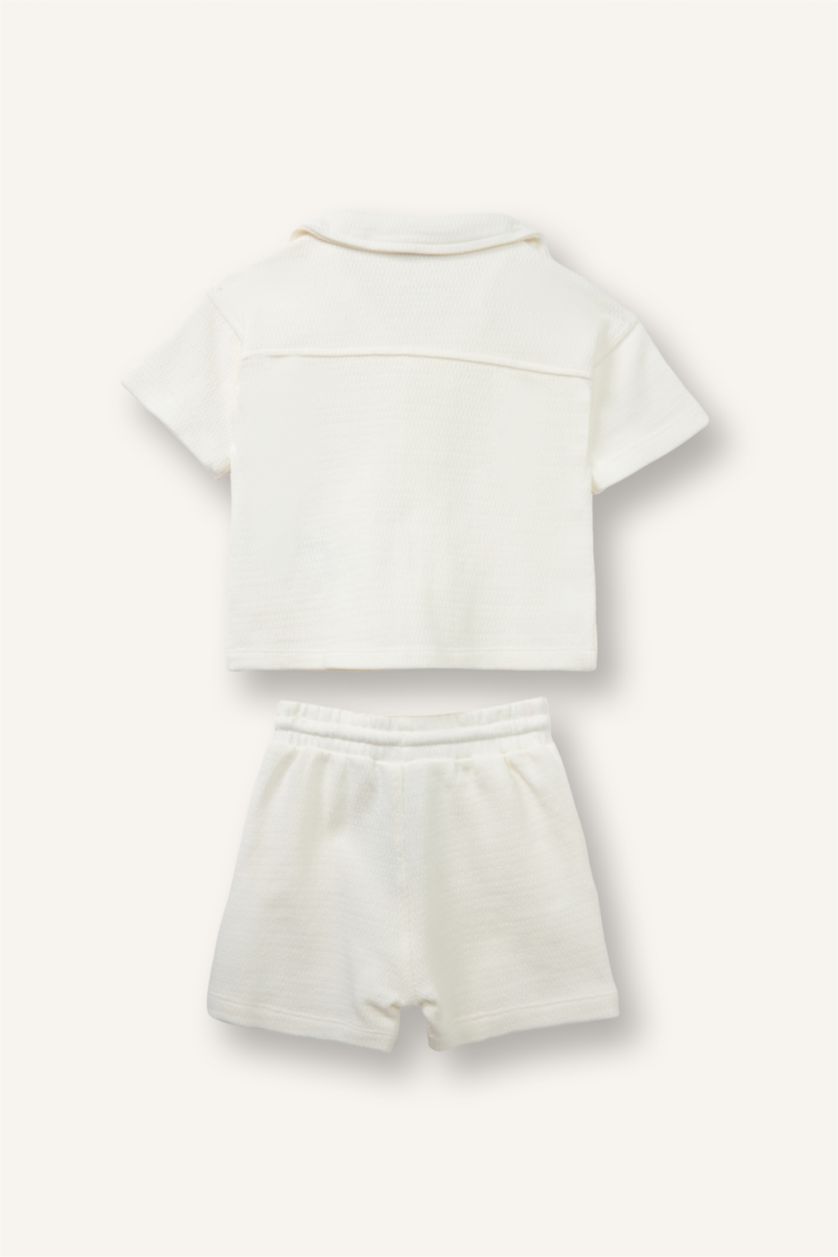 Erkek Bebek Ekru 2'Li Takım Erkek Bebek