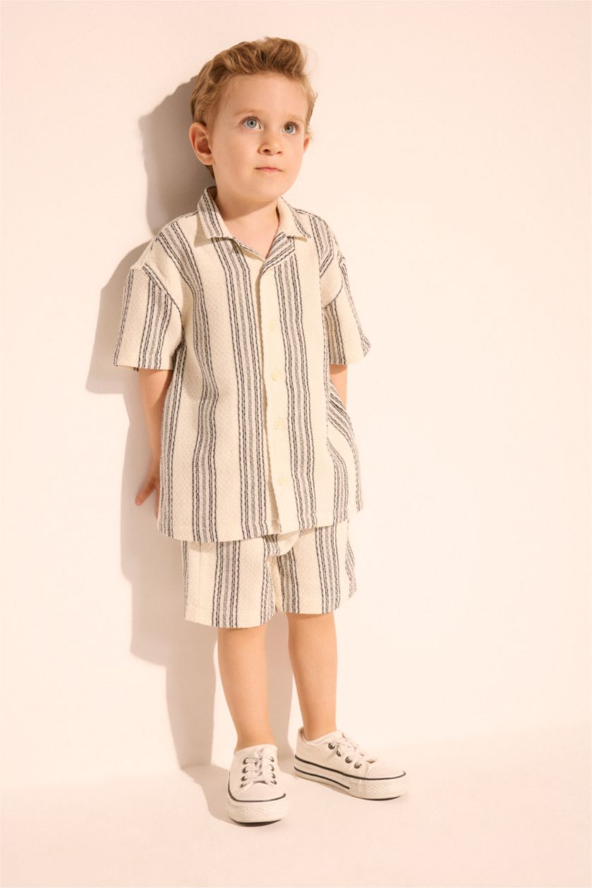 BABY BOY Ecru طقم اوفر سايز