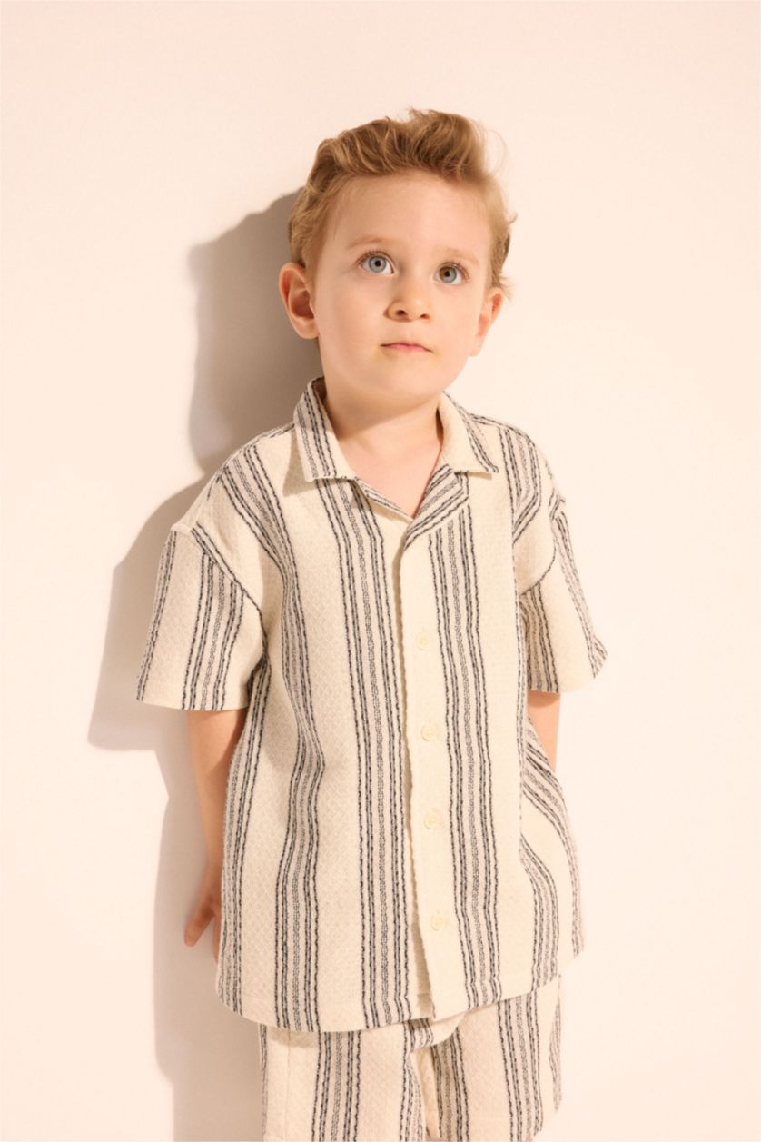 BABY BOY Ecru طقم اوفر سايز