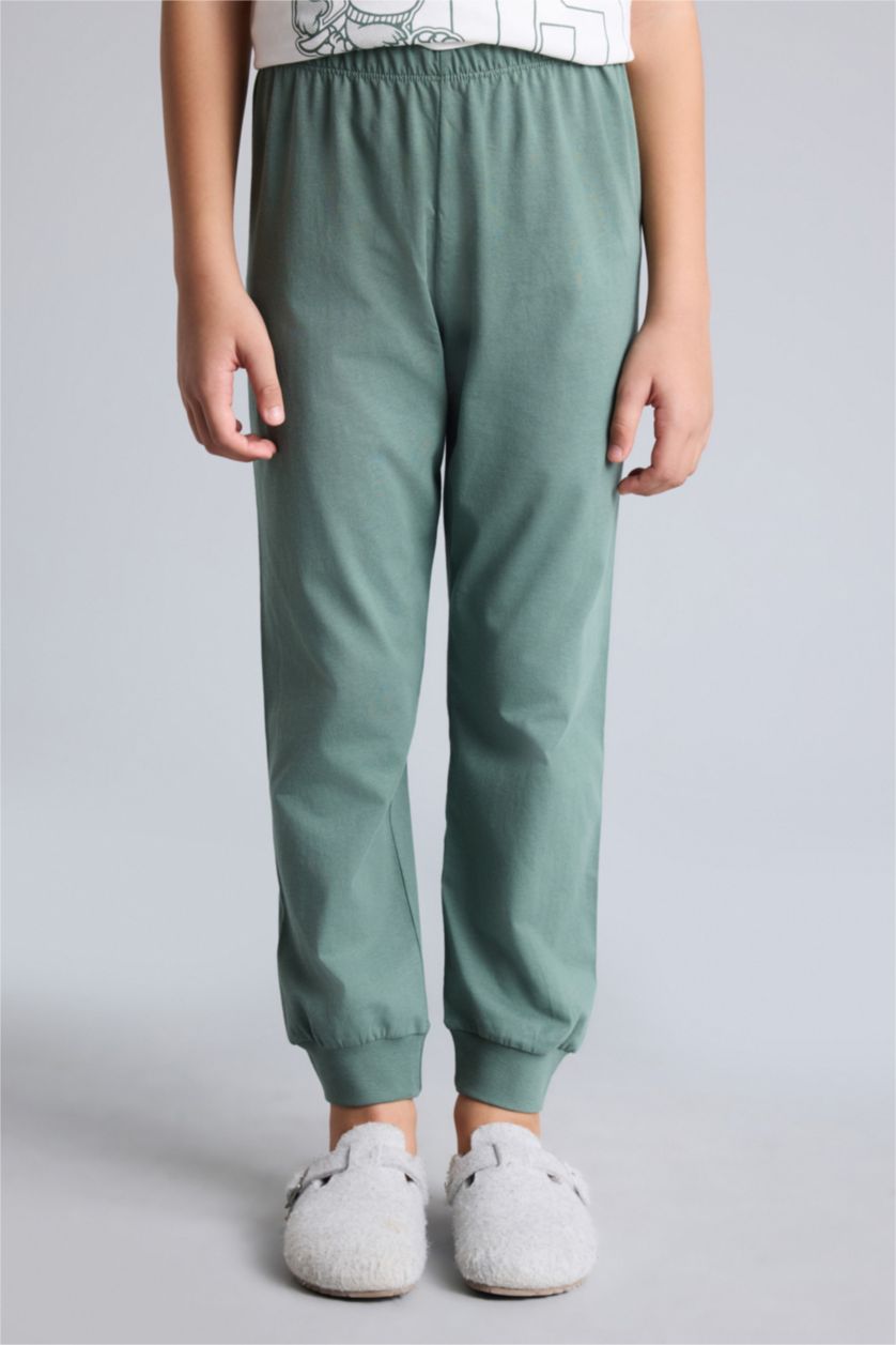 Erkek Çocuk - Genç Erkek Ekru Regular Fıt 2'li Pijama Takımı Erkek Çocuk