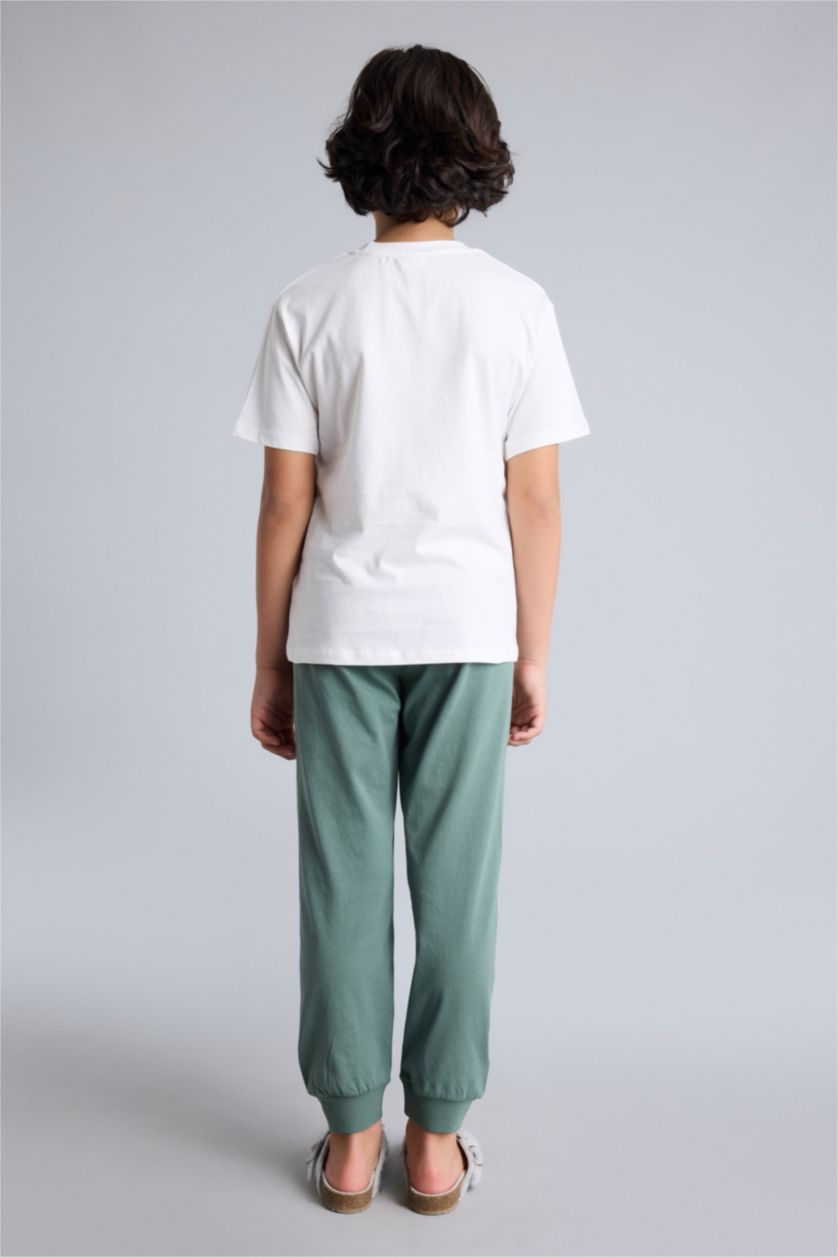 Erkek Çocuk - Genç Erkek Ekru Regular Fıt 2'li Pijama Takımı Erkek Çocuk