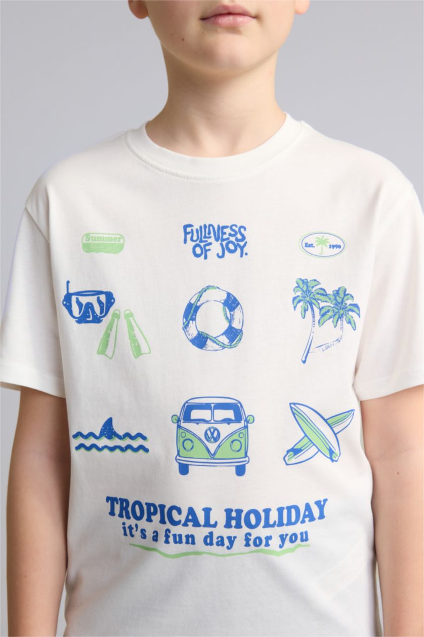 Young Boys - Teen Boys White 2 piece Regular Fit Brawl Stars Knitted Pyjamas