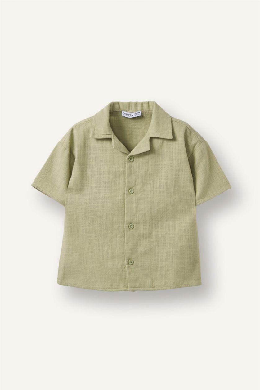 Erkek Bebek Mint %100 Pamuklu Gömlek Erkek Bebek