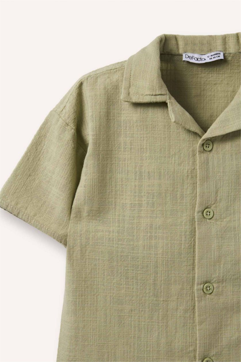 Erkek Bebek Mint %100 Pamuklu Gömlek Erkek Bebek