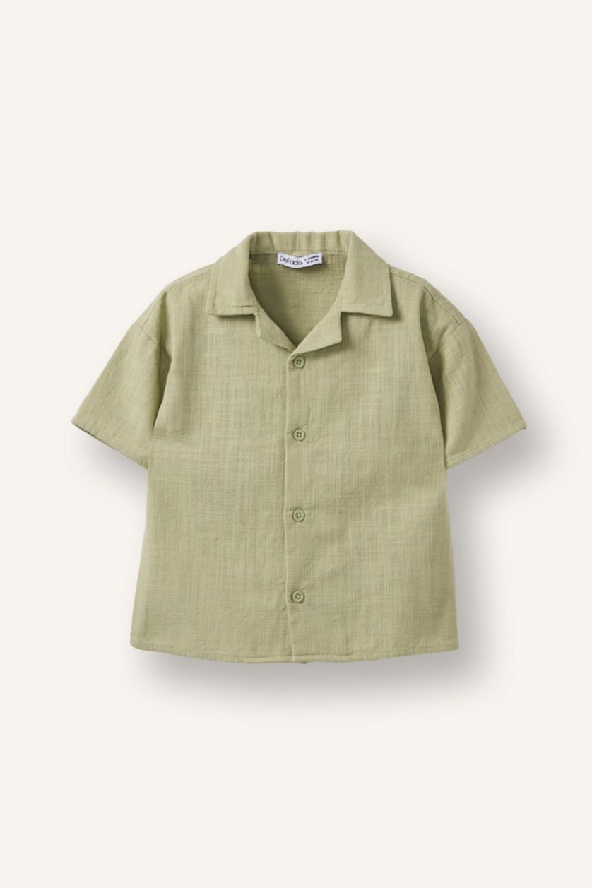 Baby Boys Mint Regular Fit Short Sleeve Shirt
