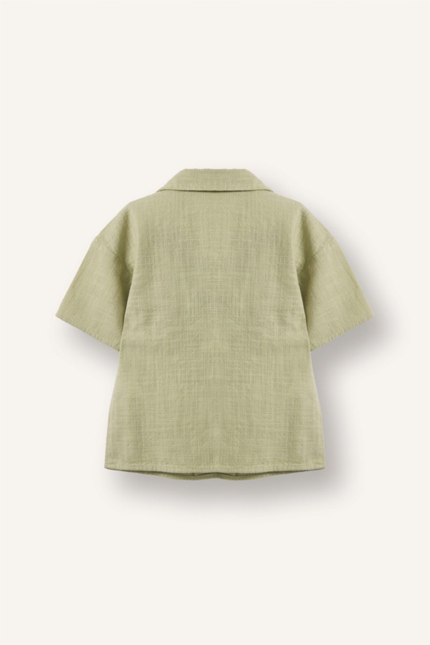 Erkek Bebek Mint %100 Pamuklu Gömlek Erkek Bebek