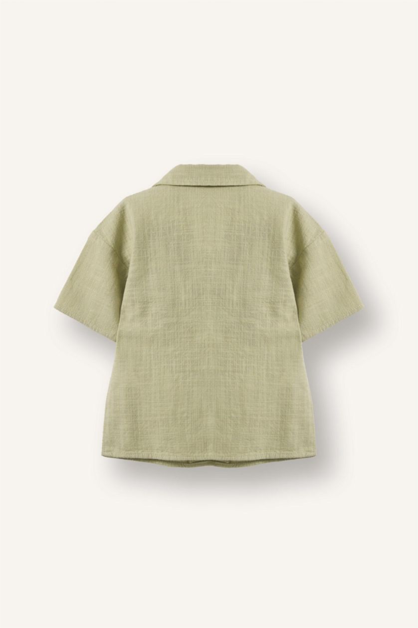 Baby Boys Mint Regular Fit Short Sleeve Shirt
