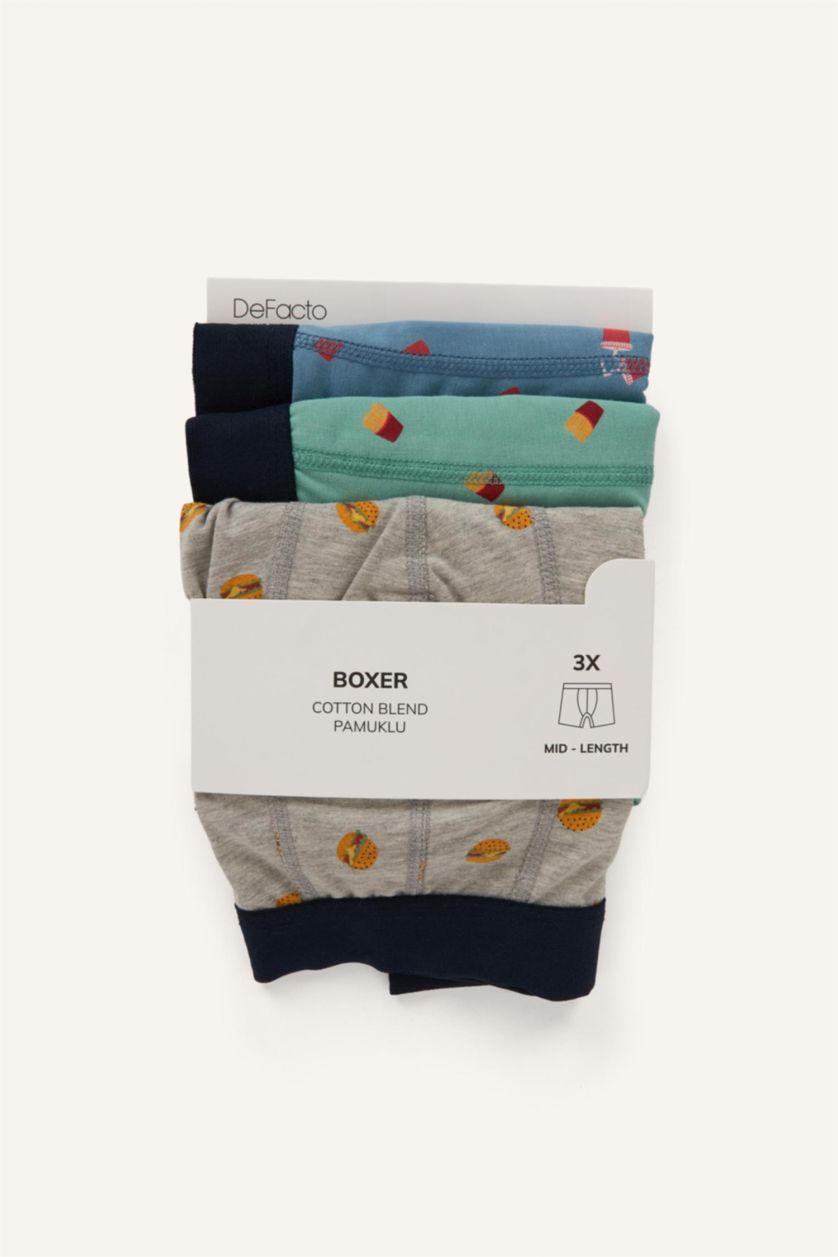 Erkek Mavi Regular Fıt 3'lü