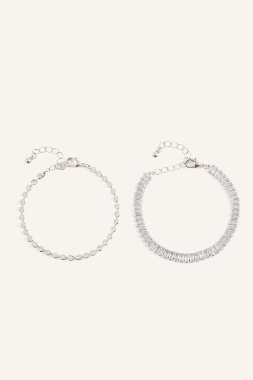 Women Gümüş 2 piece Bracelet