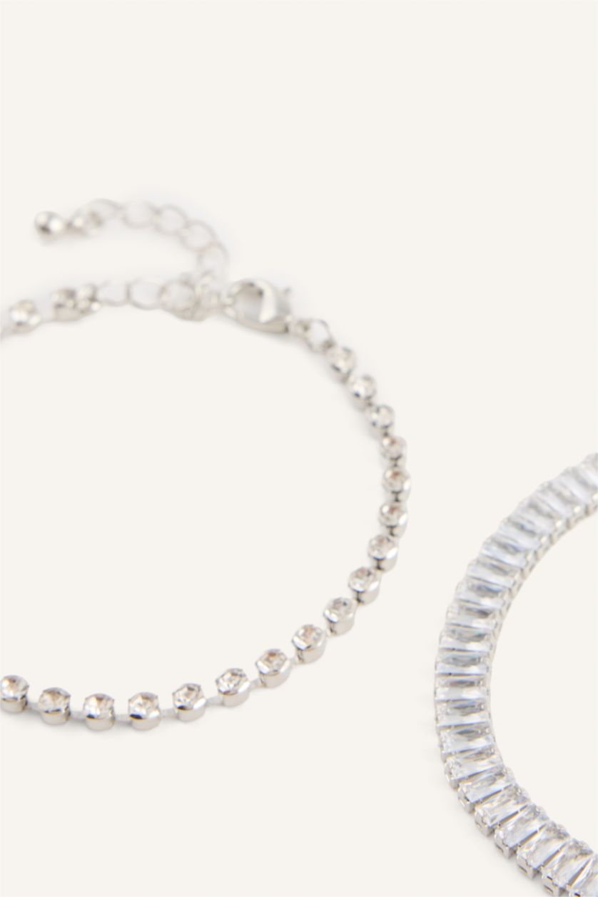 Women Gümüş 2 piece Bracelet