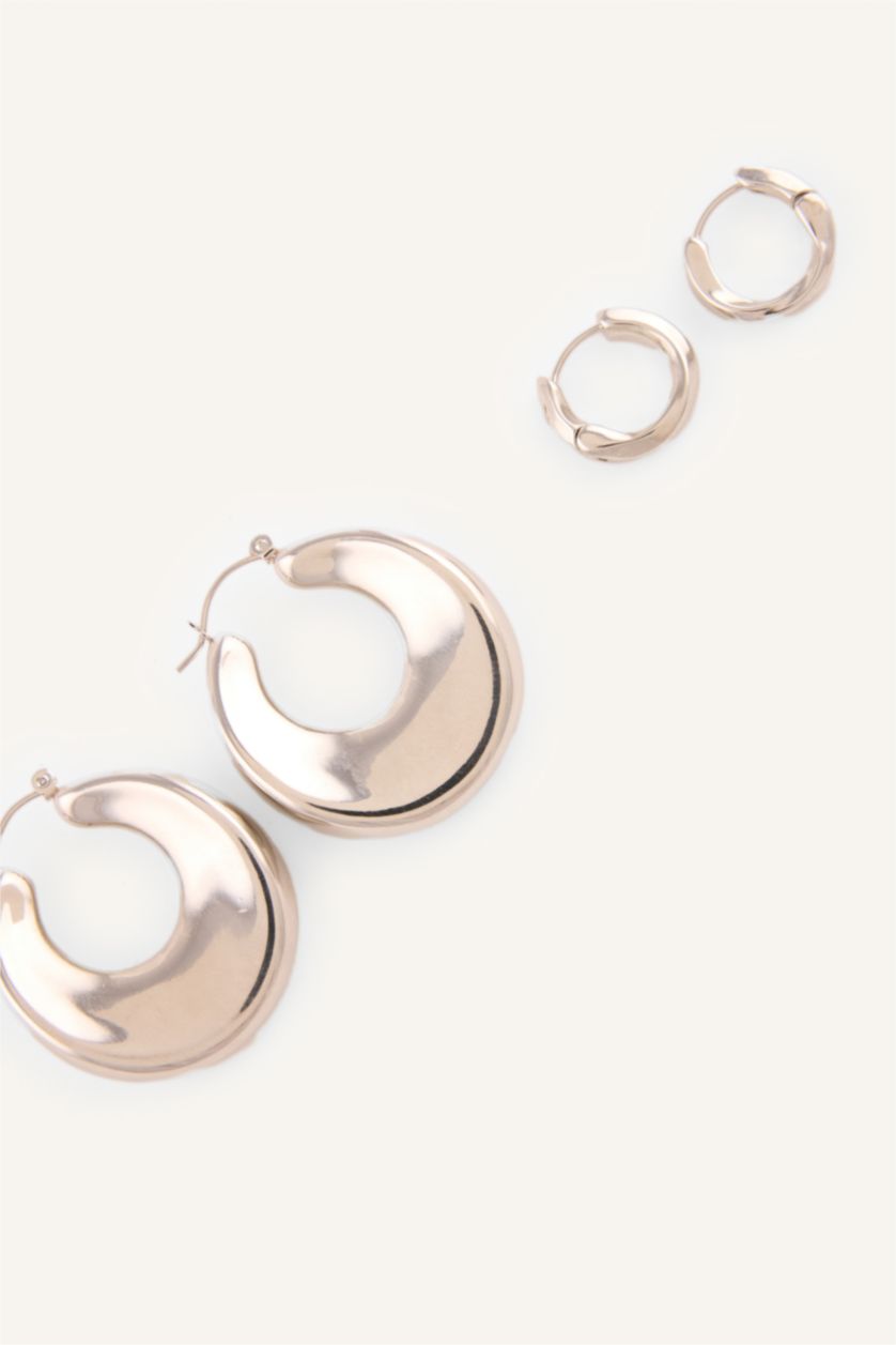 Kadın Gümüş Kadın 2'li Küpe