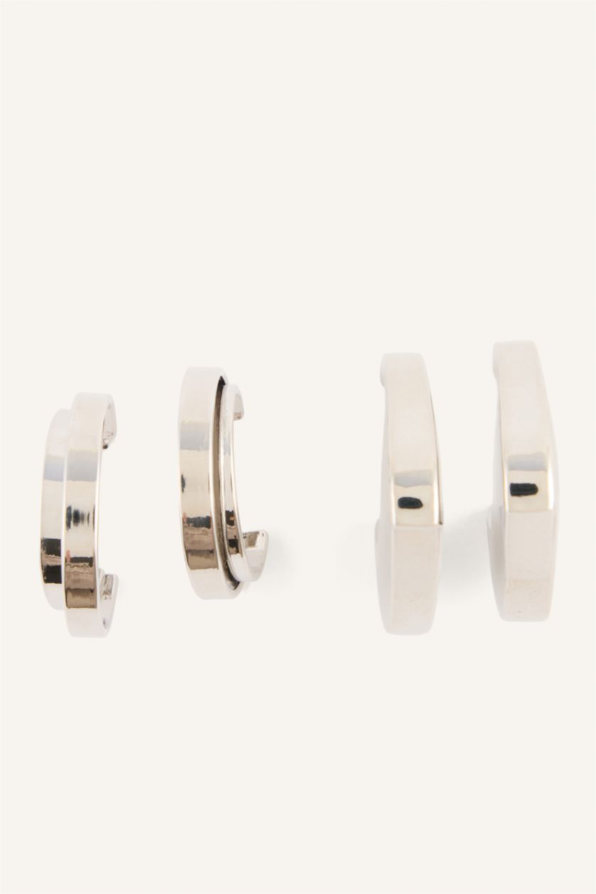 Kadın Gümüş Kadın 2'li Küpe