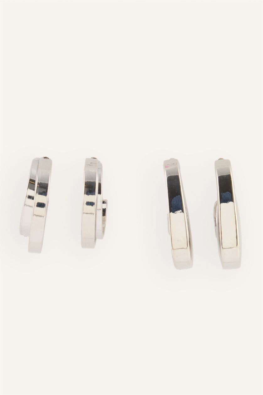 Kadın Gümüş Kadın 2'li Küpe