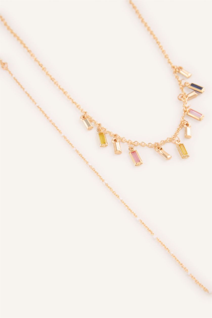 Kadın Altın Kadın 2'li Kolye