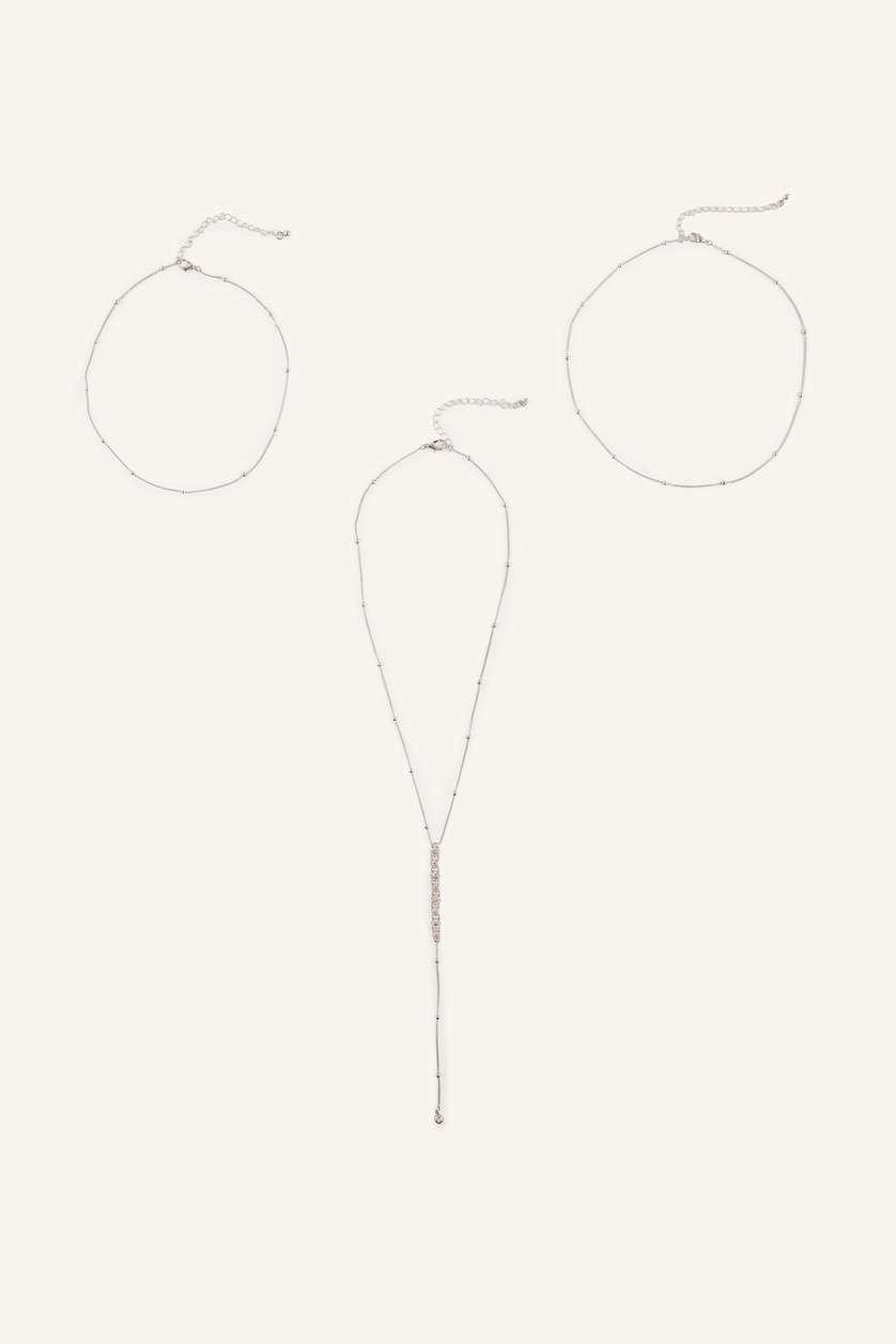 Women Gümüş 3 piece Necklace
