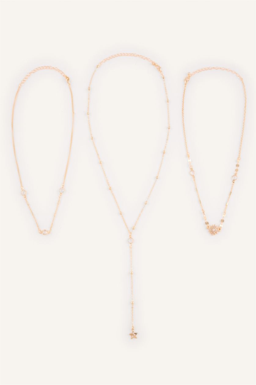 Kadın Altın Kadın 3'lü Kolye