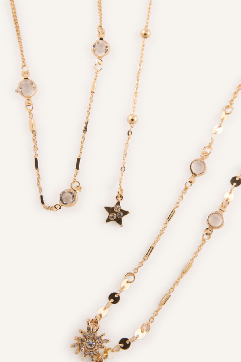 Kadın Altın Kadın 3'lü Kolye