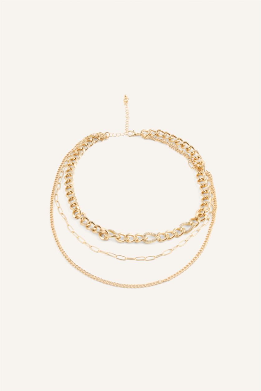 Women Altın 3 piece Necklace