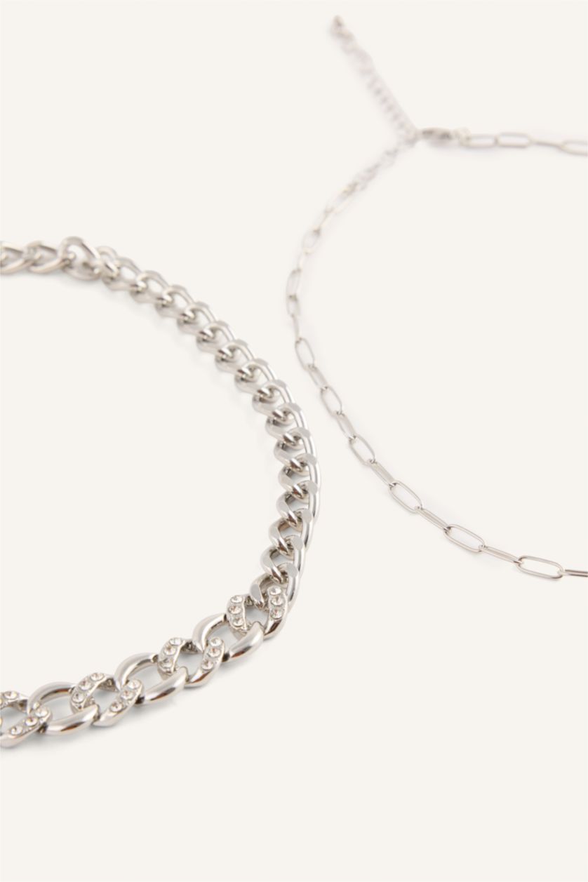 Women Gümüş 2 piece Necklace