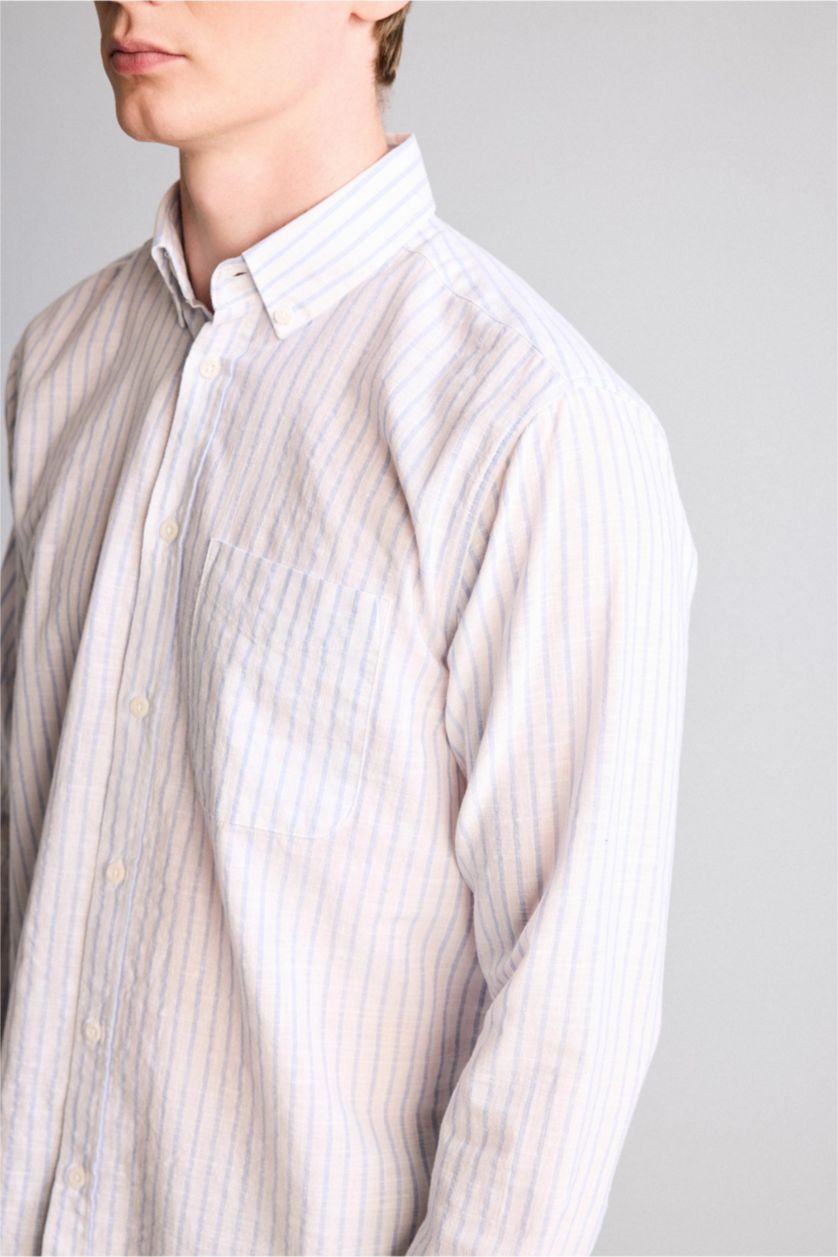 رجال أزرق فاتح Man Long Sleeve Shirt