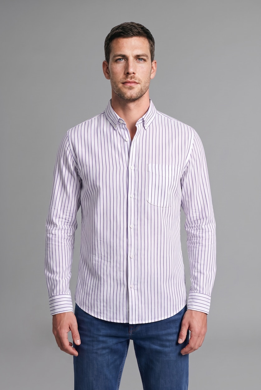 Man NAVY Regular Fit Long Sleeve Shirt