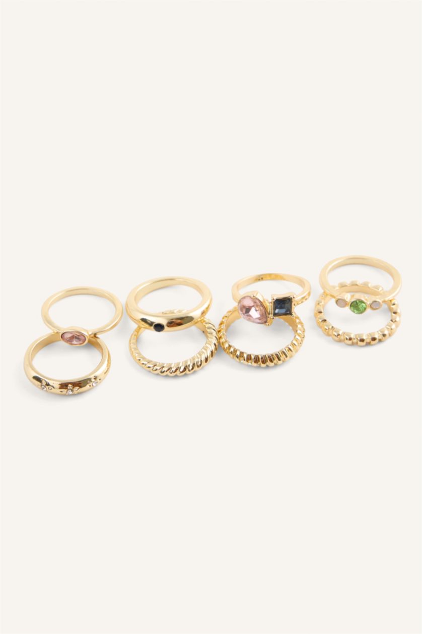 Kadın Altın Kadın 8'li Yüzük