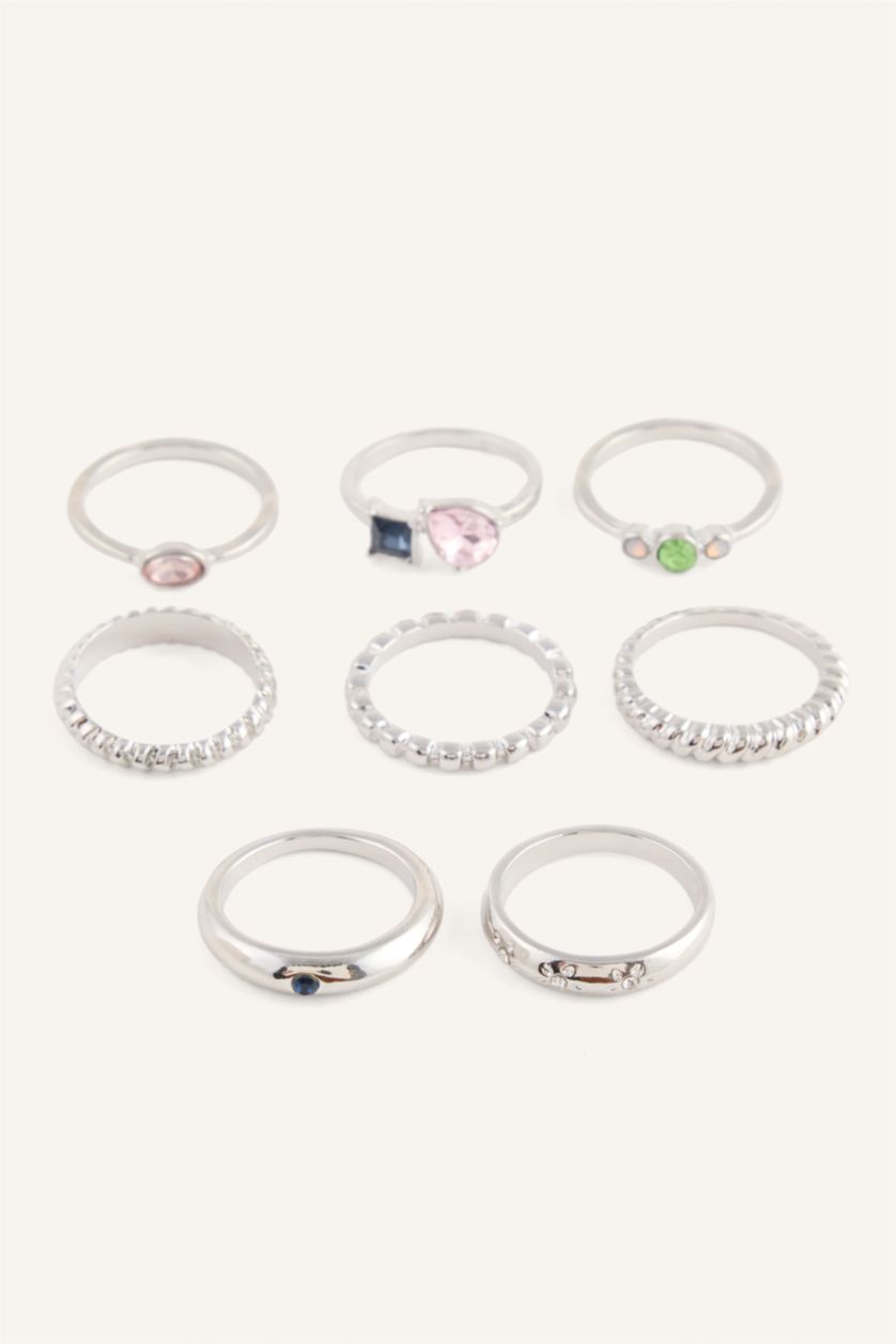 Kadın Gümüş Kadın 8'li Yüzük