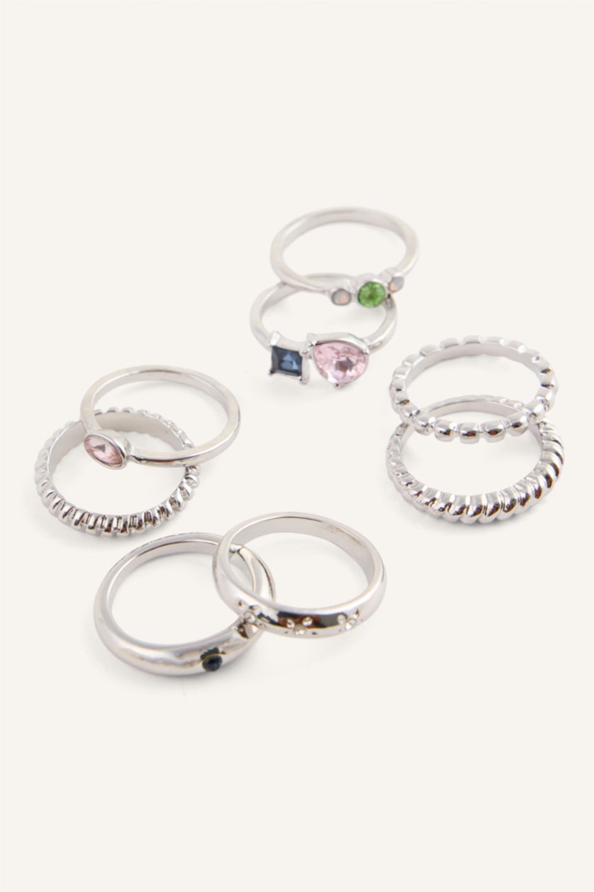 Kadın Gümüş Kadın 8'li Yüzük