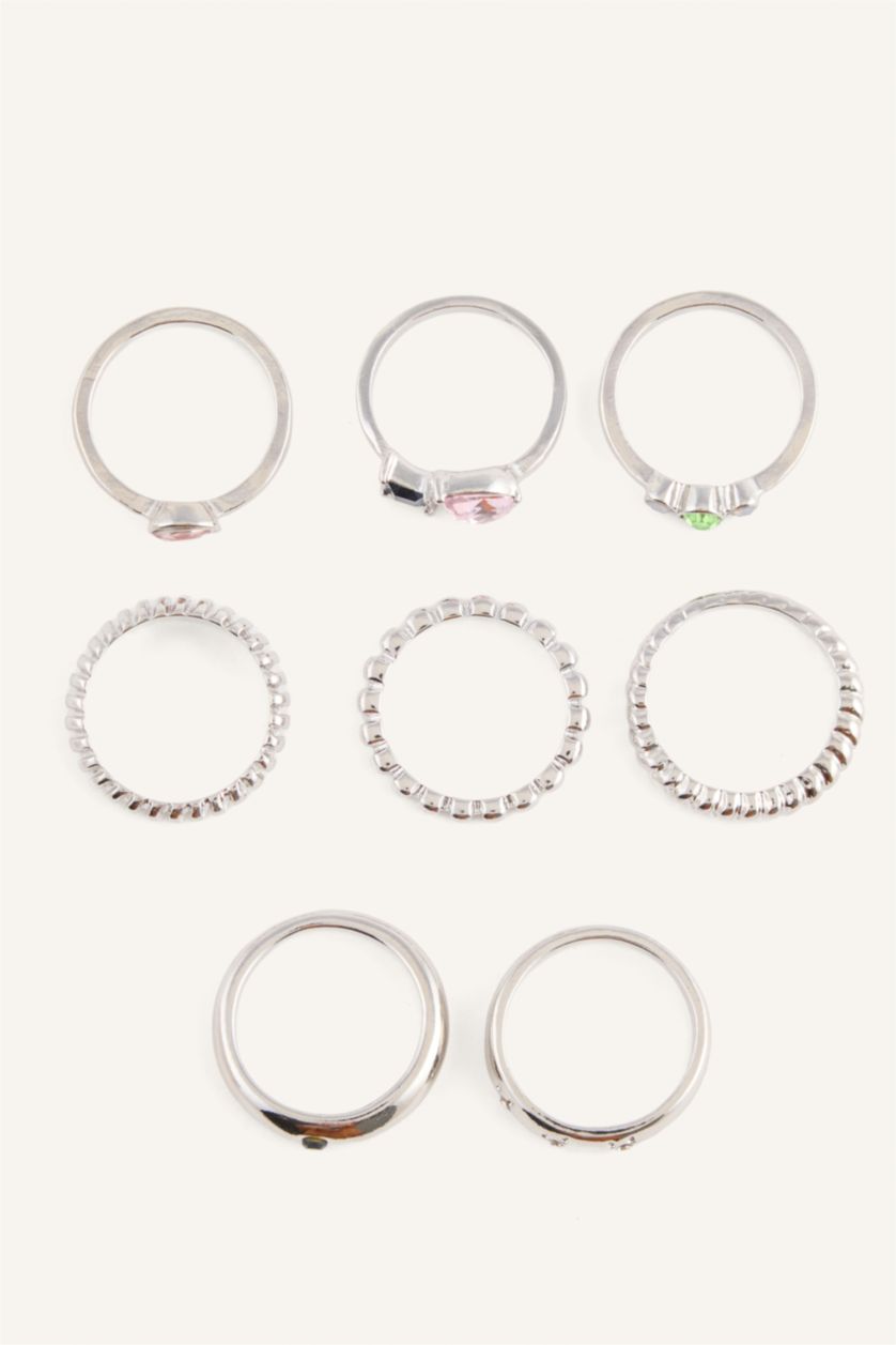 Kadın Gümüş Kadın 8'li Yüzük