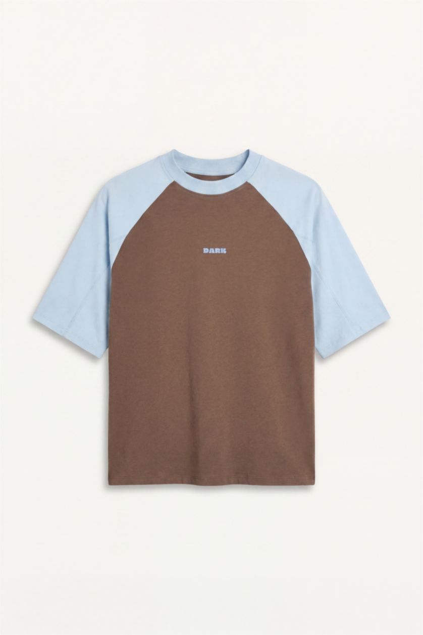 Men Brown Boxy Fit Short Sleeve T-Shirt