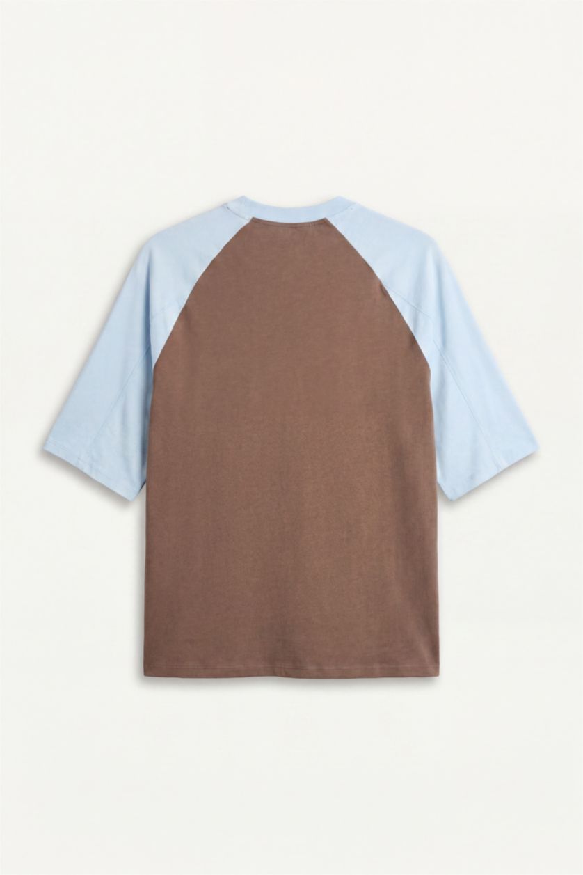 Men Brown Boxy Fit Short Sleeve T-Shirt