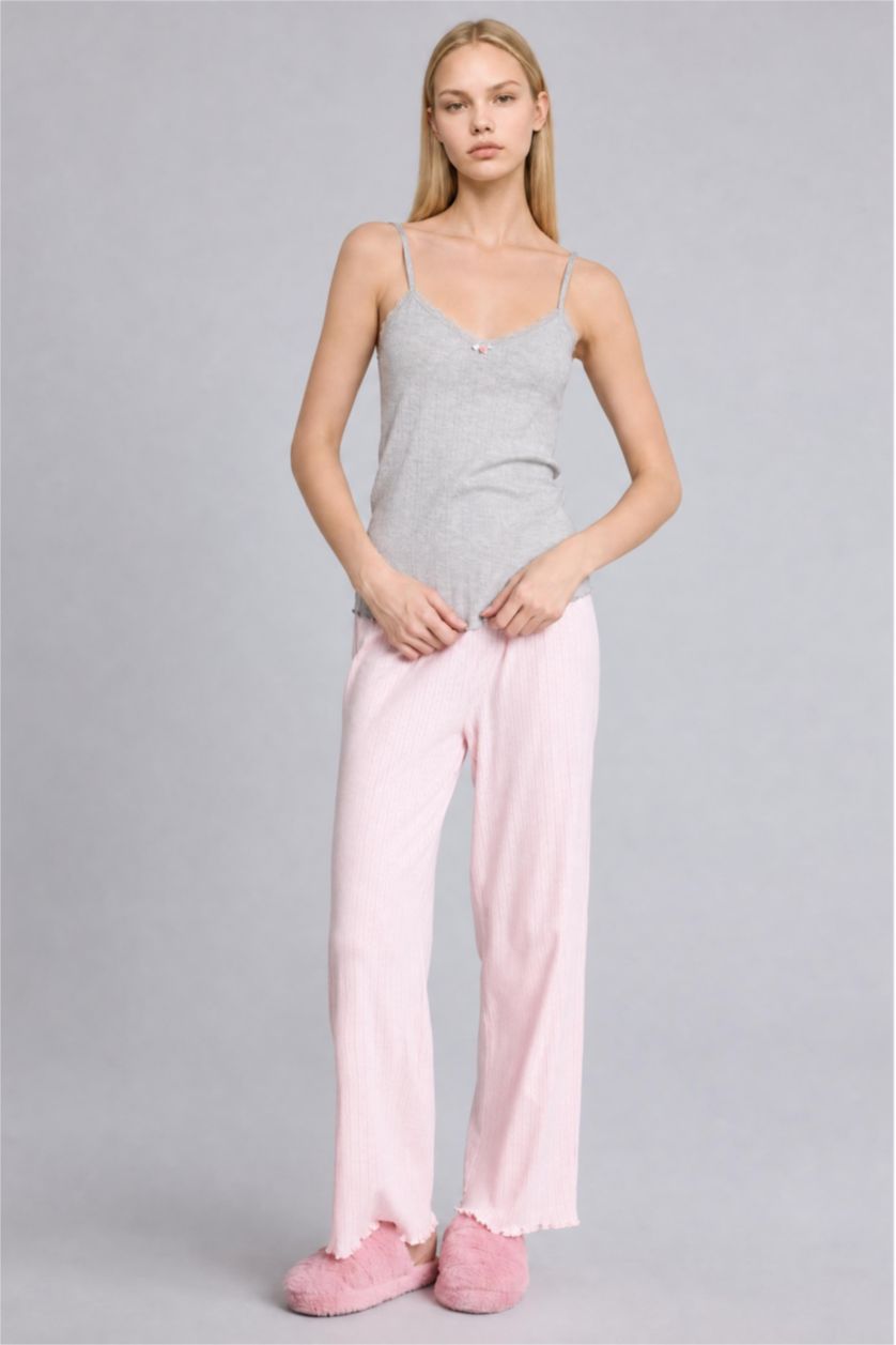 Women Grey Melange Tank Top