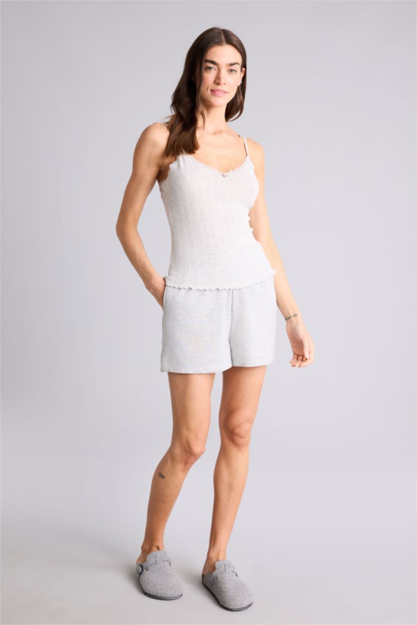 Woman Grey Melange Tank Top