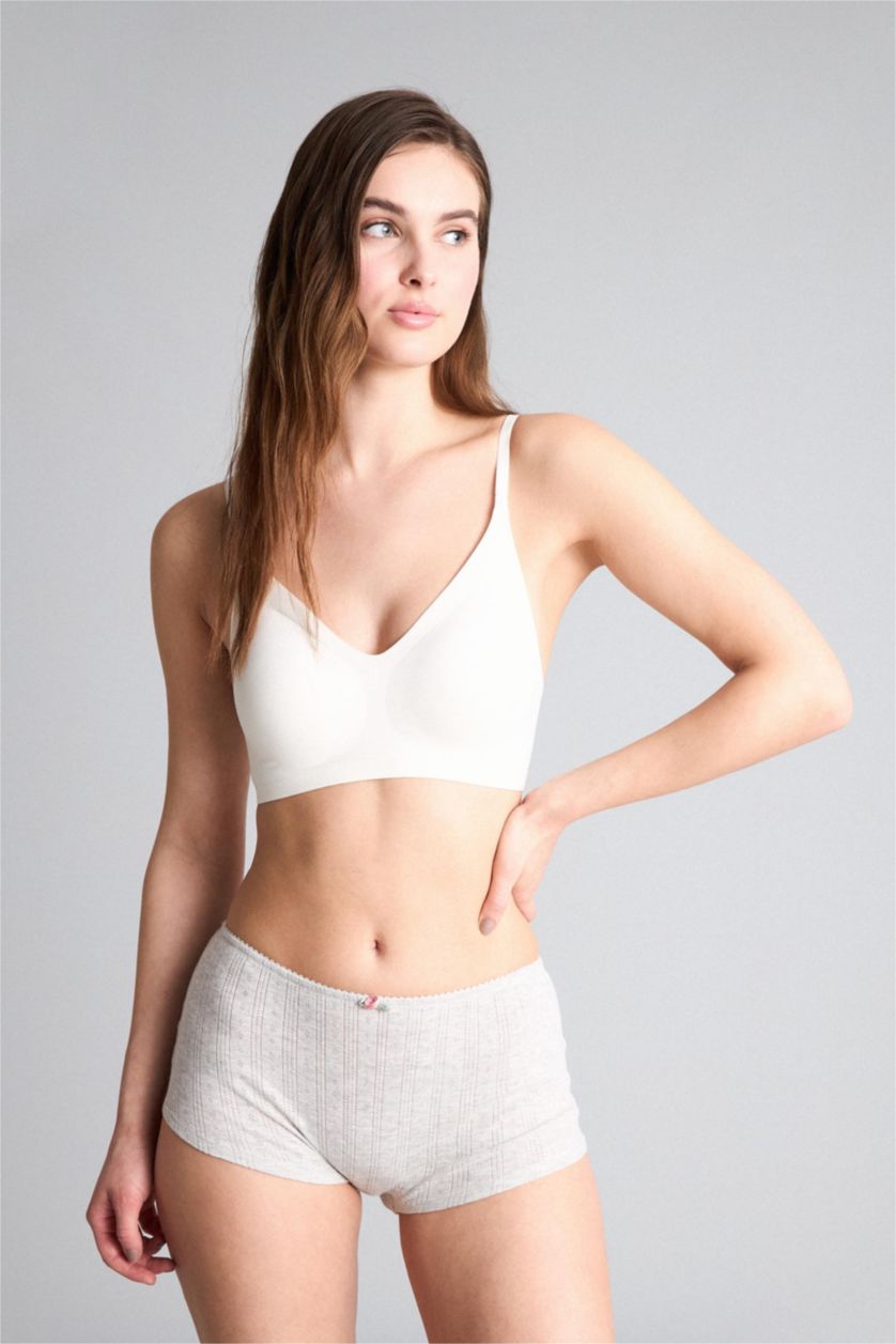 Kadın Gri Melanj Kadın Boxer