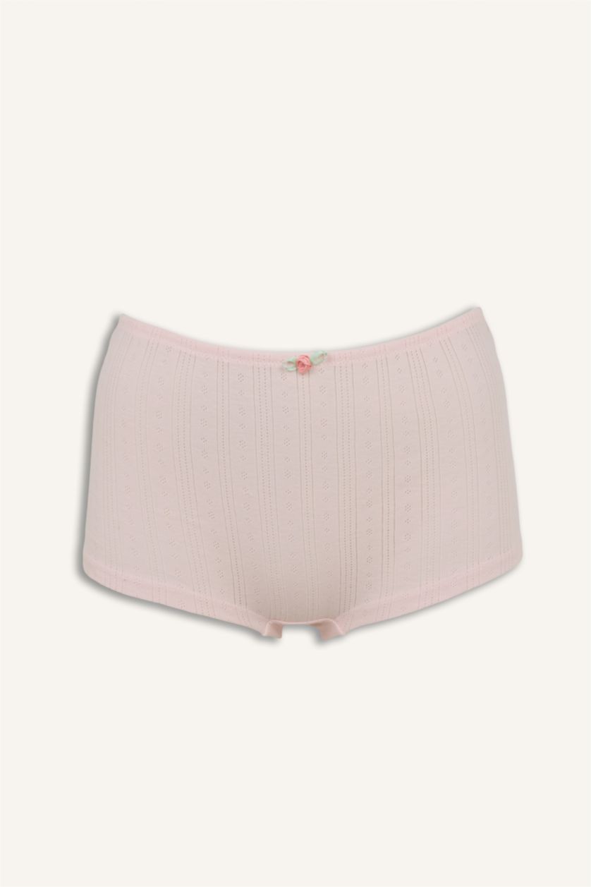 Kadın Açık Pembe %100 Pamuk  Boxer