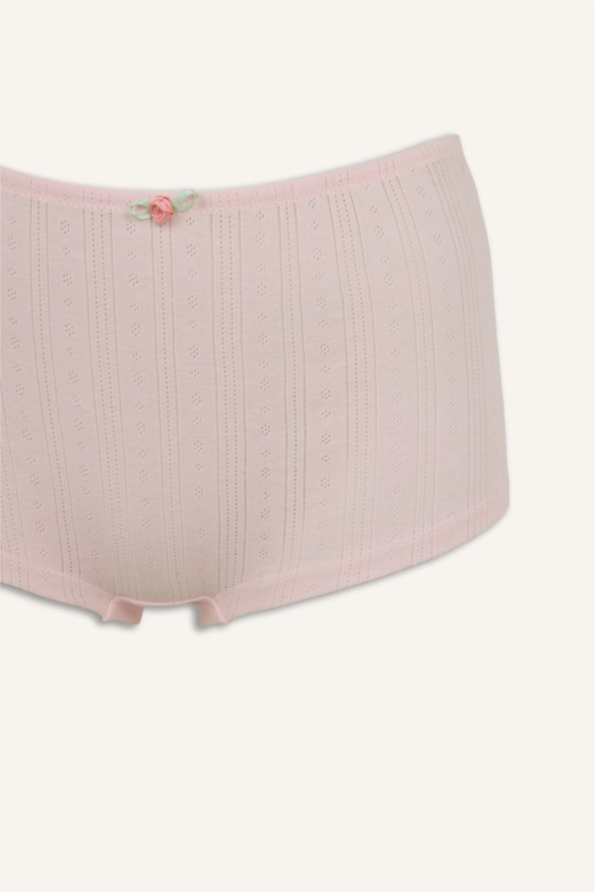 Kadın Açık Pembe %100 Pamuk  Boxer